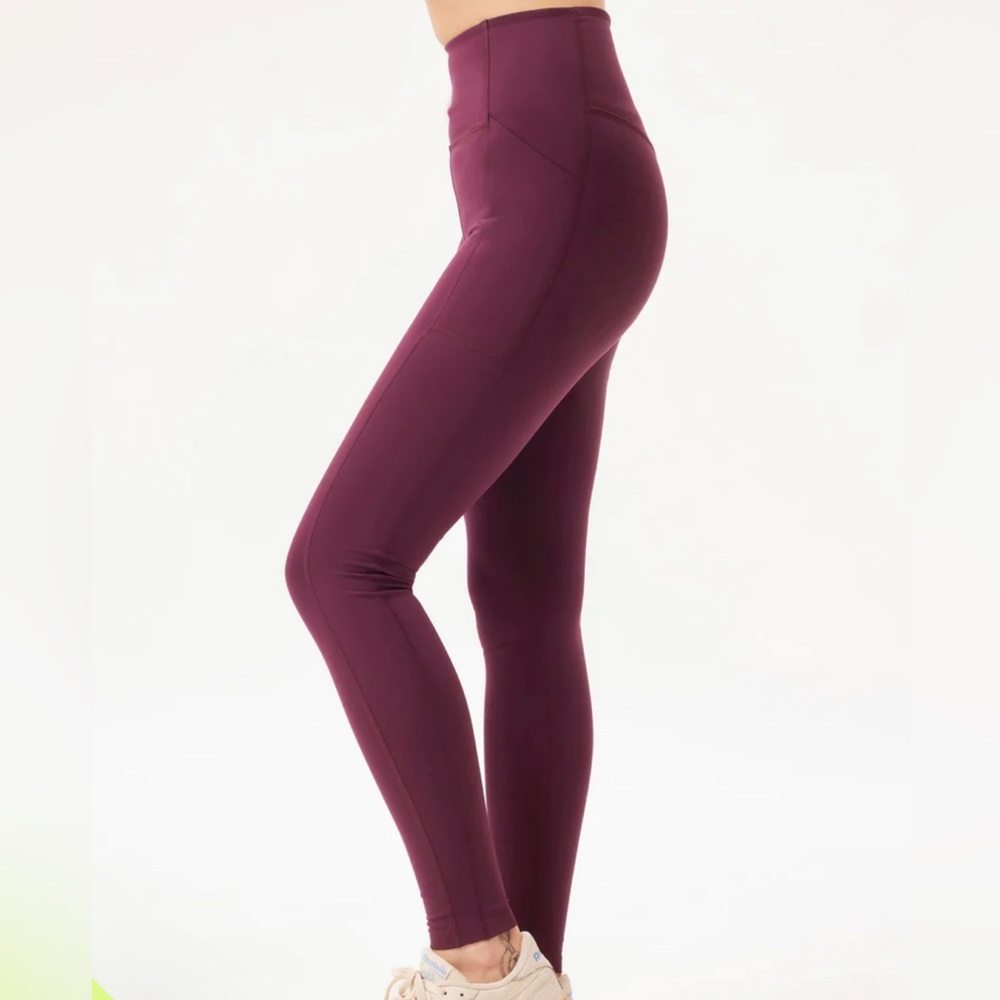 NWT Girfriend Collective Plum Pocket Leggings S